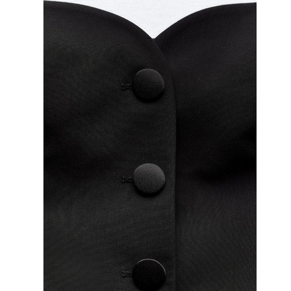 Zara 2 pieces COMBINATION SATIN EFFECT BUSTIER TOP and skirt - Picture 4 of 6